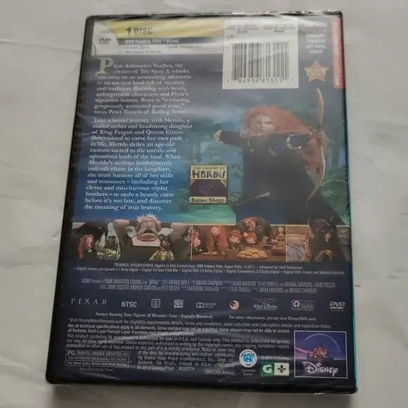 Disney Pixar Brave 2012 New Sealed PG Princess Merida Animated Christmas Gifts - Picture 2 of 3